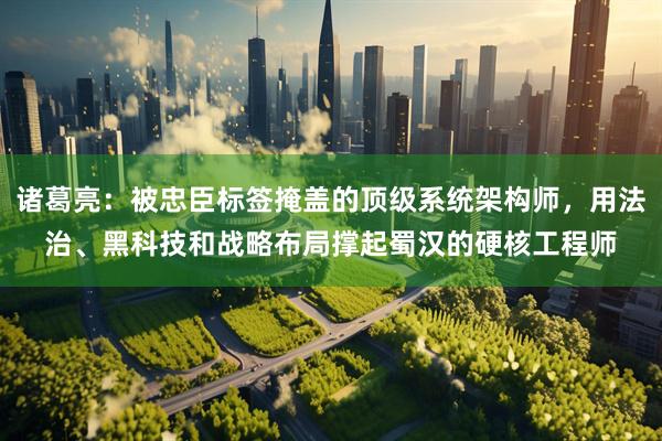 诸葛亮：被忠臣标签掩盖的顶级系统架构师，用法治、黑科技和战略布局撑起蜀汉的硬核工程师